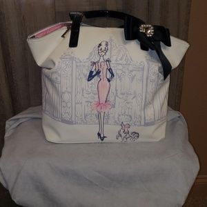 Large Pink & White Design My Flat In London Purse.